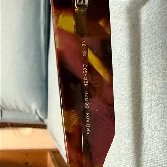 Prada Red and Brown Women's Glasses - Picture 2 of 6